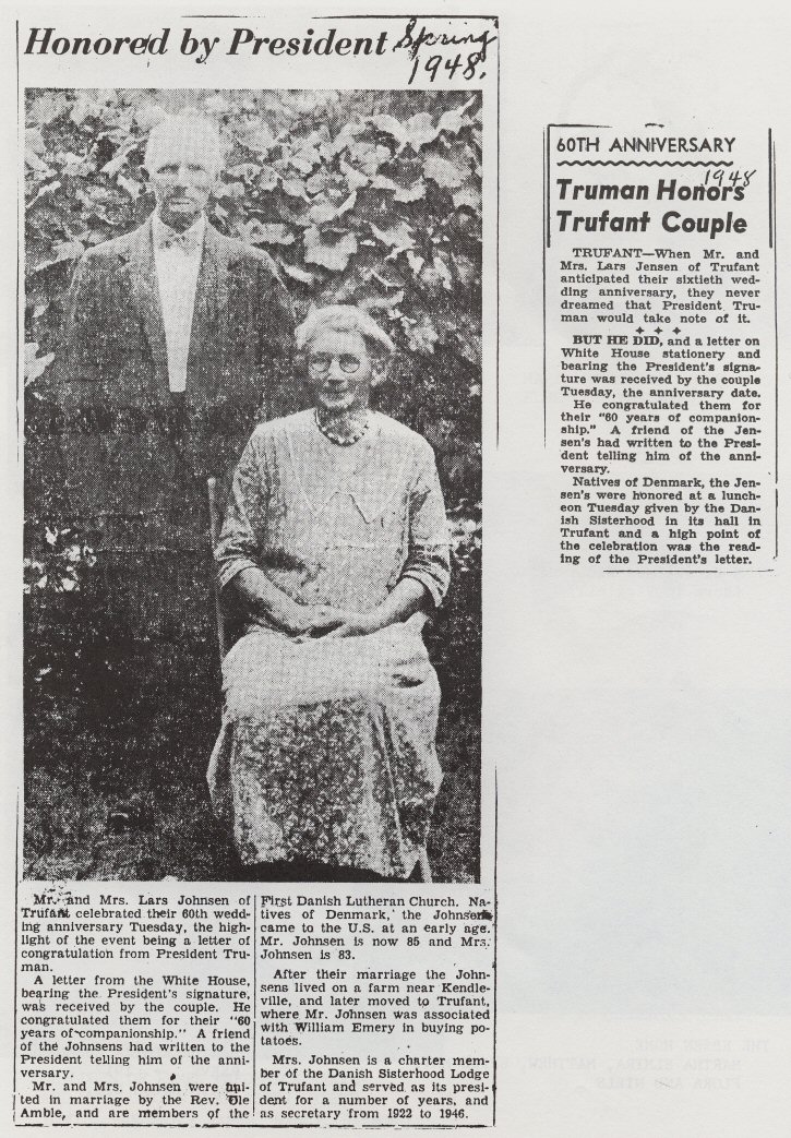 Mr. and Mrs. Lars Johnson - 60th Wedding Anniversary