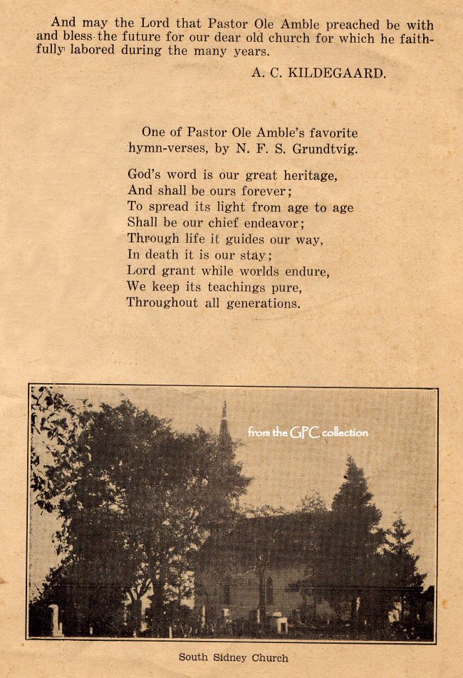 Rev. Ole Amble - Memorial