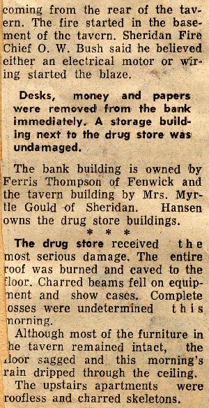 Sheridan fire - 1955