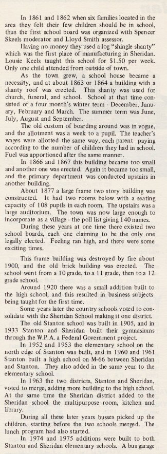 Sheridan History - 1976