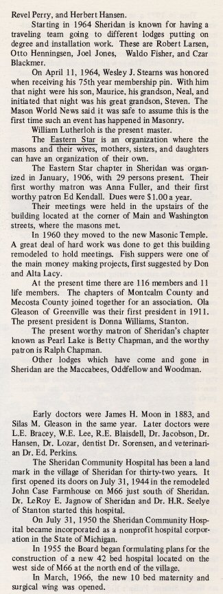 Sheridan History - 1976