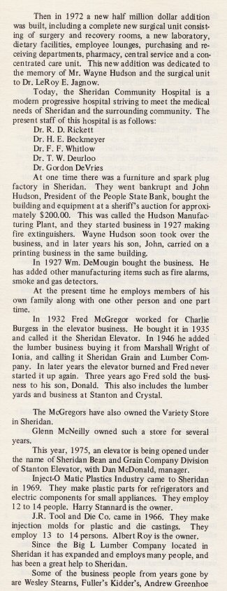 Sheridan History - 1976