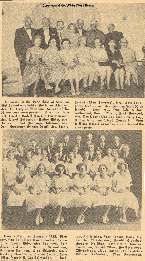 Sheridan - Class of 1922