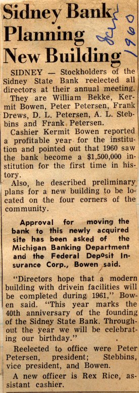 New Bank Planned