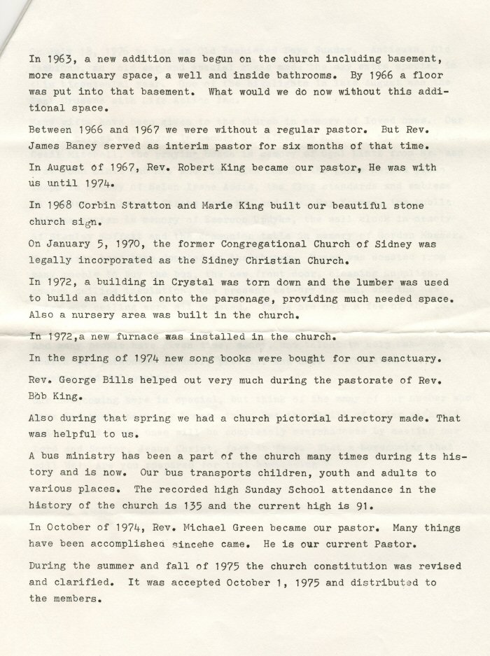 History of Sidney Christian Church - Page 3