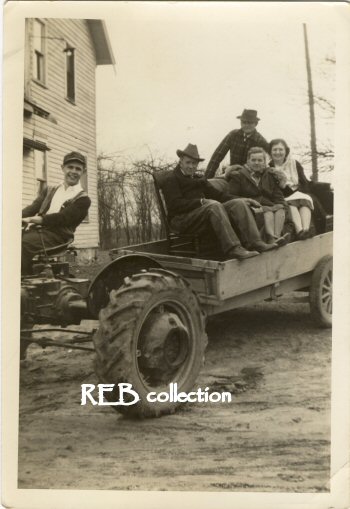Bill Courter driving tractor
