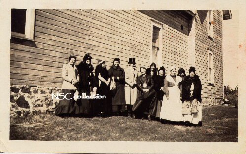Cast of play outside of DBS Hall