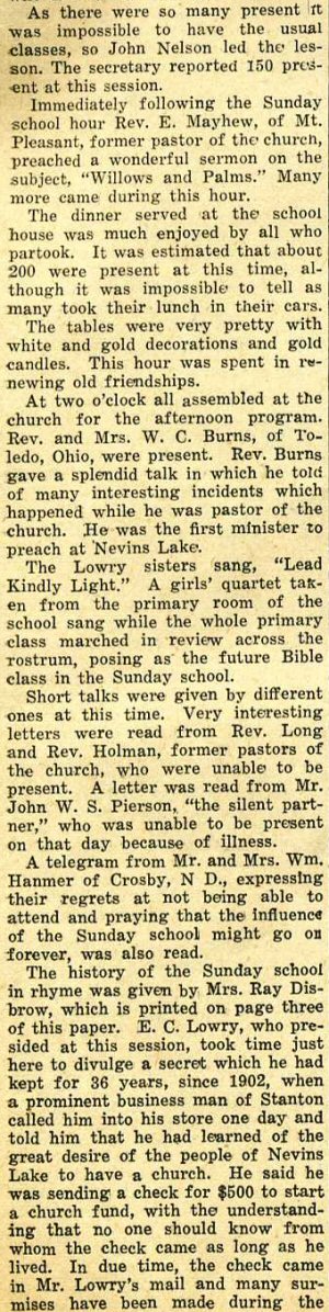 Nevins Lake Church