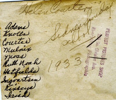 Congregational Sunday School - 1933