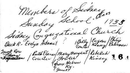 Congregational Sunday School - 1935