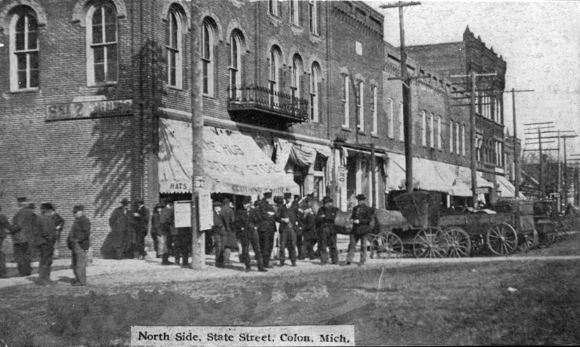 Downtown Colon, Michigan around 1911